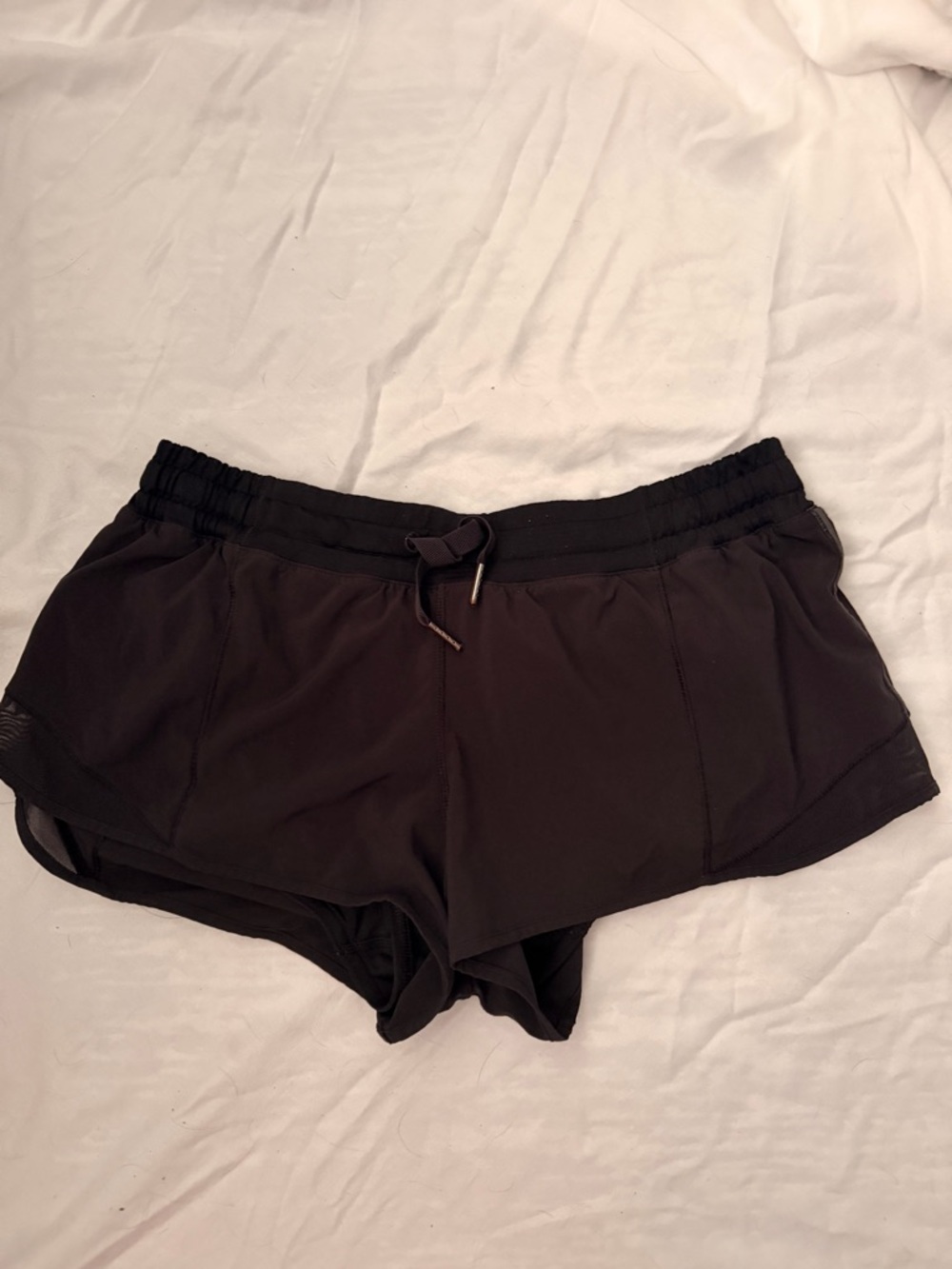 lululemon athletica Black Women's “Hottie Hot” Run Shorts with Drawcord